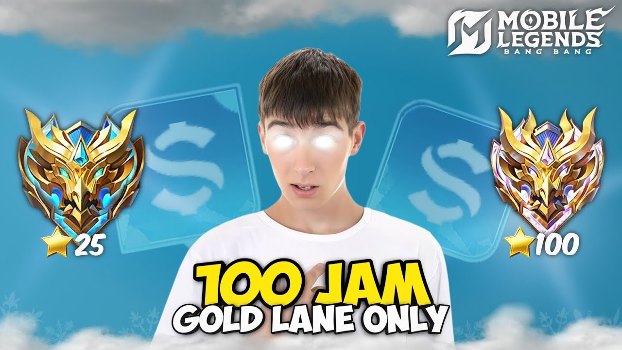 100 Jam Mobile Legends tapi Role Gold Lane only