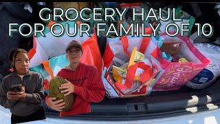 GROCERY HAUL FOR OUR FAMiLY OF 10~ STiLL ON A BUDGET 🛒🧾
