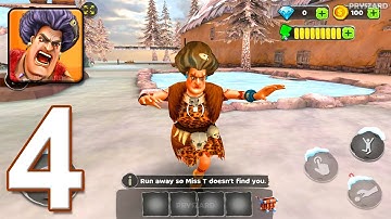 Scary Teacher Stone Age - Gameplay Walkthrough Part 4 - Chapter 1 All Levels (iOS, Android)