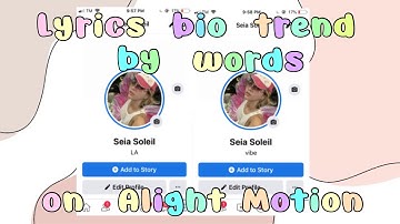 How to edit lyrics bio trend by words on alight motion.