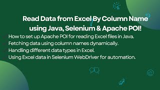 Read Data from Excel (.xlsx) By Column Name in Java Selenium using Apache POI