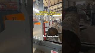 Semi automatic log carriage with automatic log clamping system! #sawmill