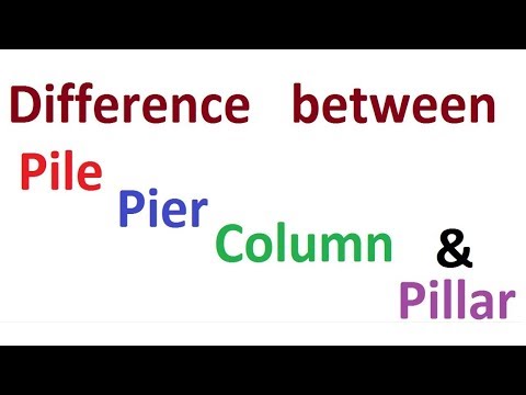 Difference between Pile, Pier, Column and Pillar