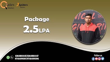 QSPIDERS VELACHERY | CONGRATULATION: VIGNESH C For Getting Placed as TEST ENGINEER .