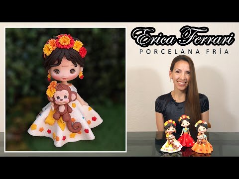 How To Make FRIDA KAHLO DOLL in 21 Minutes | Erica Ferrari Cold Porcelain | Easy Tutorial