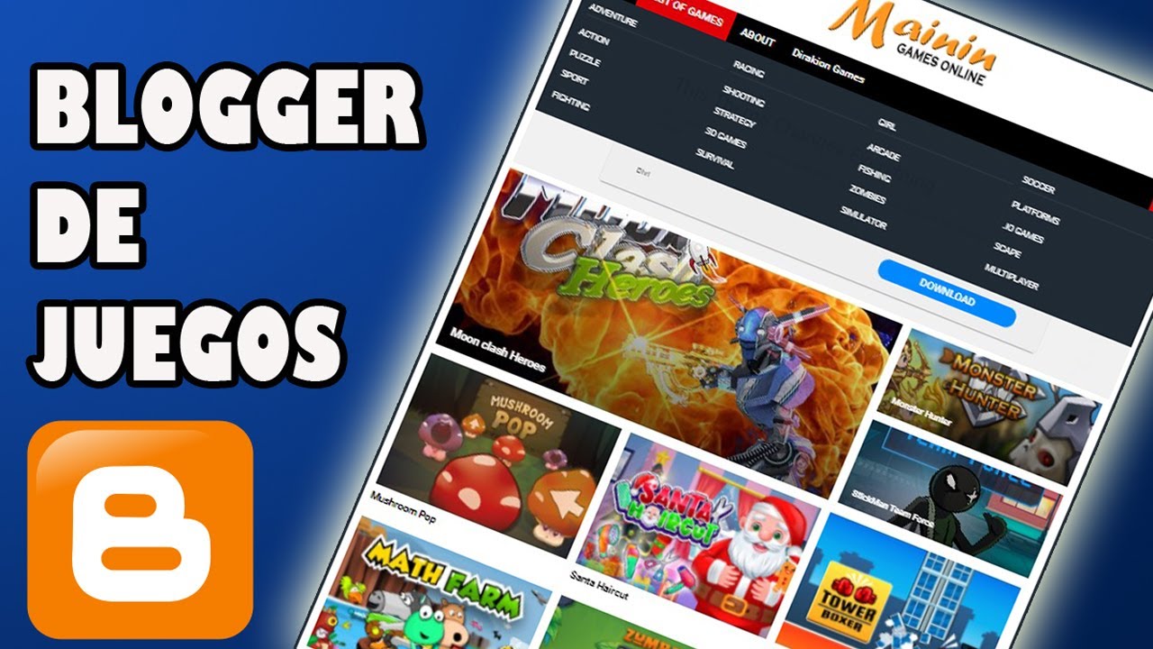 Cómo crear un Blog en Blogger de VideoJuegos Arcade Online | Parte 1