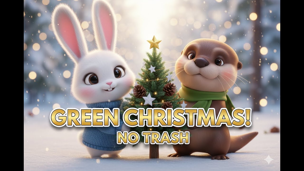 Green Christmas, No Trash! | Kids 3D Cartoon | Mimi & Ricky Forest Friends