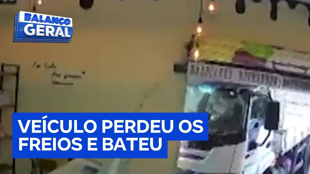 Caminhão desgovernado invade loja e causa destruição na zona norte de São Paulo
