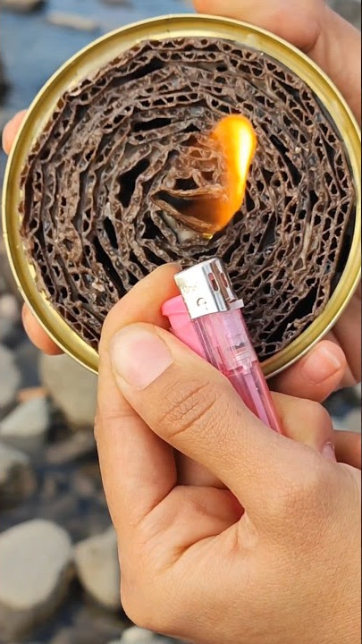 PORTABLE Waterproof CAMPFIRE... 🔥🤯😋#camping #bushcraft #outdoors #survival #fire