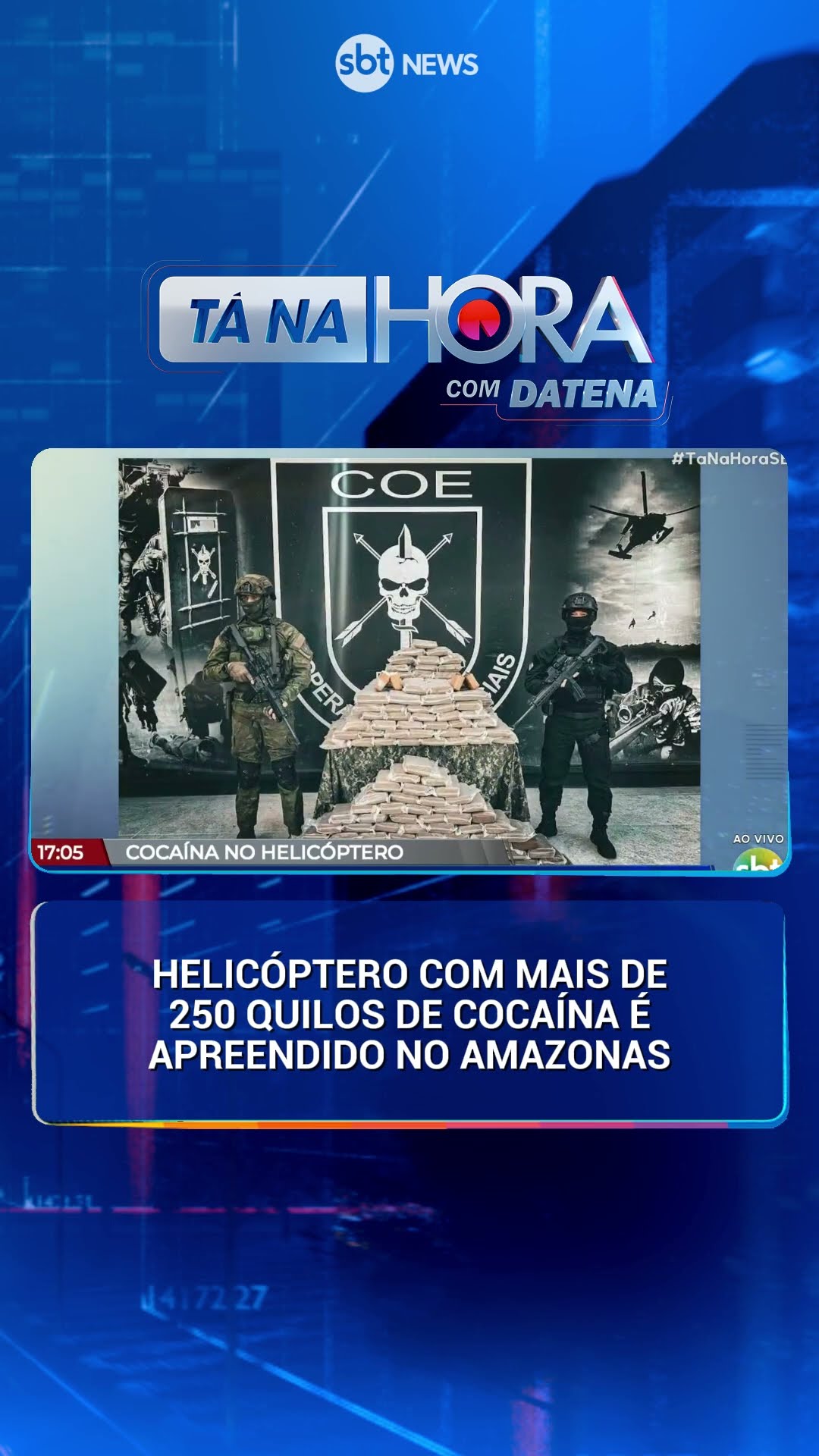 Helicóptero com mais de 250 kg de cocaína é aprendido no Amazonas | Tá na Hora (17/12/24)