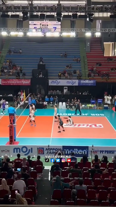 Detik Detik Farhan Halim kena Headshot nya M. Dafa Lavani #voliindonesia #proliga #volleyball