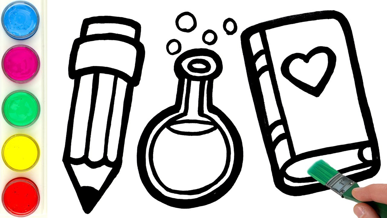 Science Experiment Set Drawing, Painting and Coloring for Kids ...