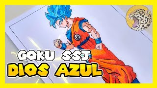 🏆Como DIBUJAR a GOKU SSJ DIOS AZUL 👉CUERPO COMPLETO👈 [ SUPER FACIL ] DRAGON BALL SUPER