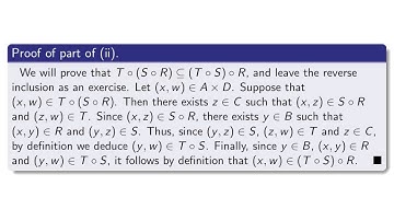 Section 3.1, part 4 General theorems involving relations