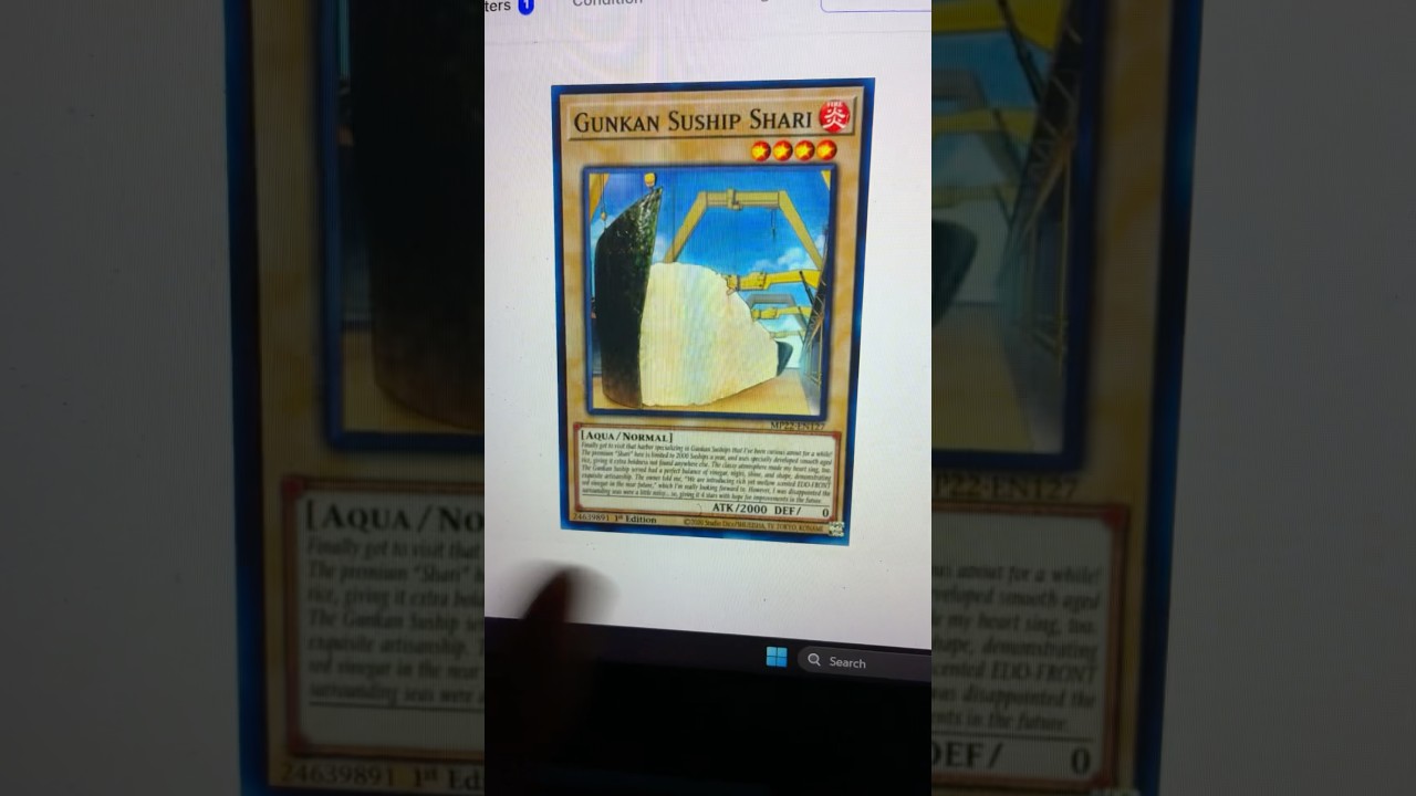 Yu-Gi-Oh Cards or Edible Sushi