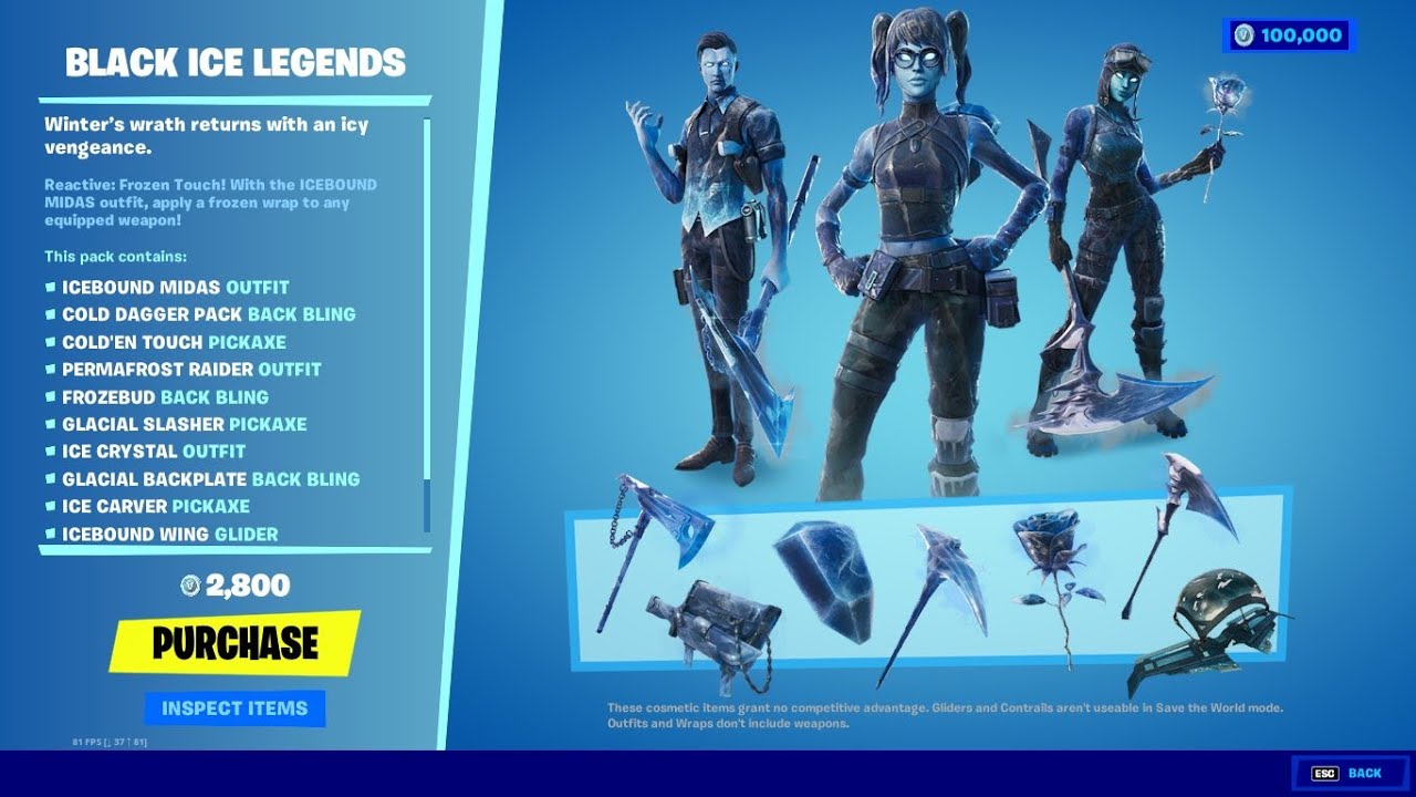 How To Get New Black Ice Legends Bundle In Fortnite Youtube 