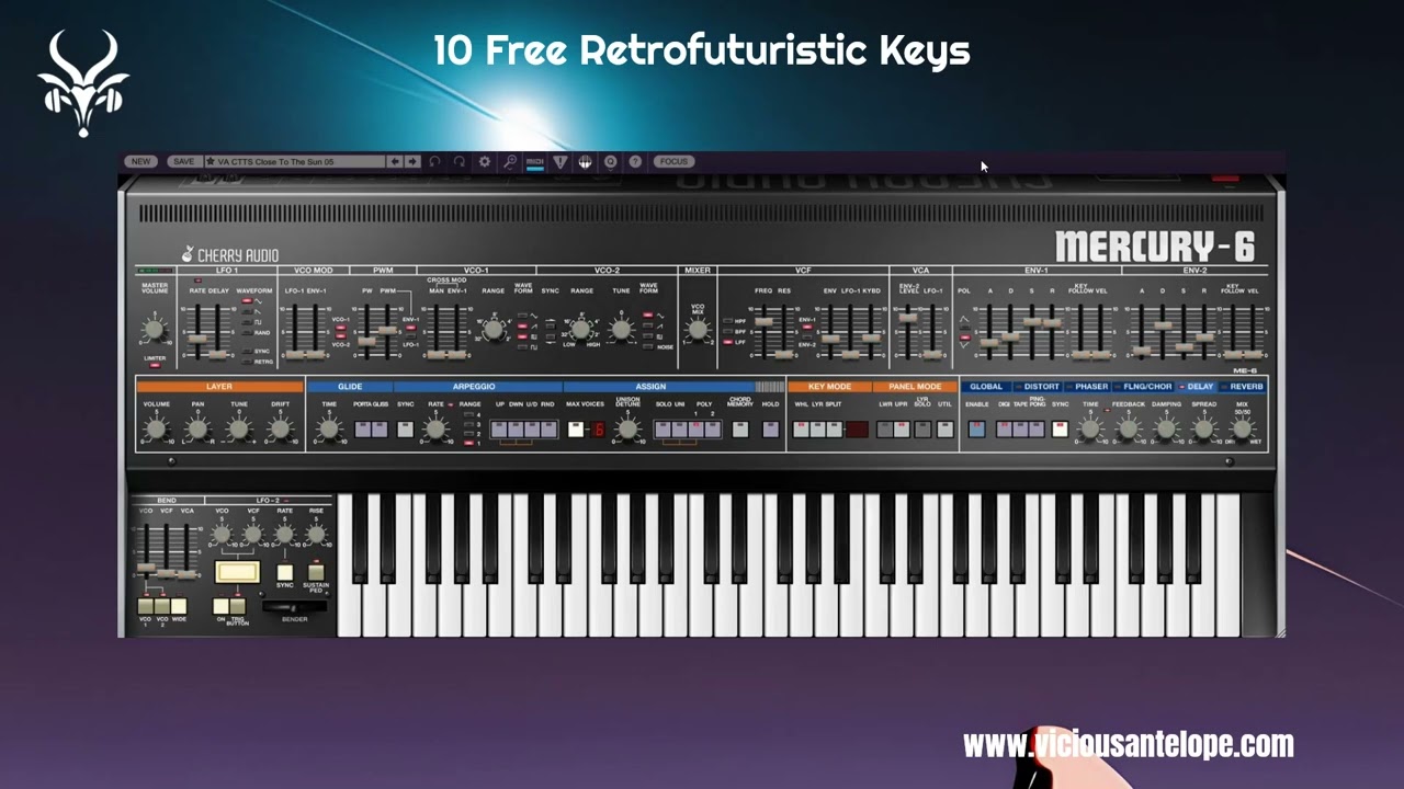 Free Synth Presets for Cherry Audio Mercury-6 Close To The Sun