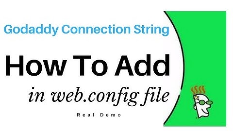 Sql Server Connection String In web.config - Godaddy myLittleAdmin