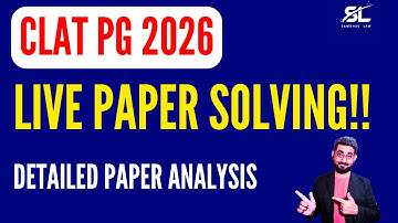 CLAT PG 2026 Live Paper Solving | CLAT PG 2026 Paper Solution | CLAT PG Expected Cutoff