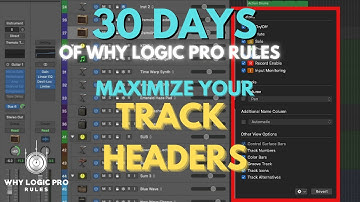 Maximize Your Logic Pro Workflow By Customizing Your Track Headers