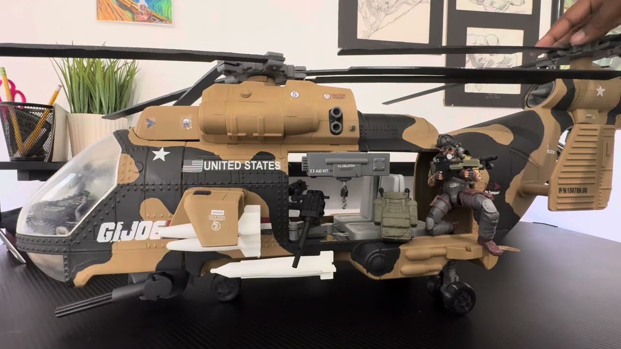 GI Joe classified scale 3-D printed Tomahawk helicopter 