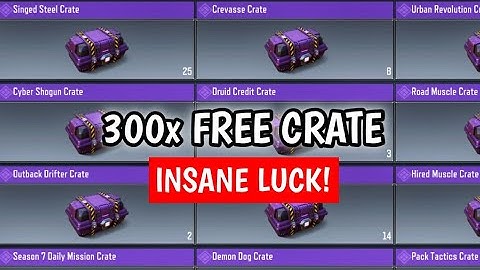 Opening 300x Free Crates in COD Mobile