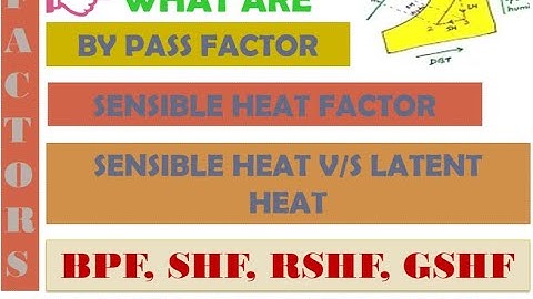 BY PASS FACTOR || SENSIBLE HEAT FACTOR || ROOM SENSIBLE HEAT FACTOR || GRAND SENSIBLE HEAT FACTOR ||