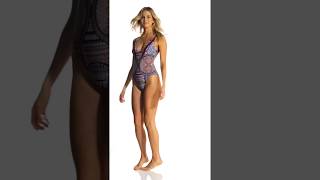 Red Carter Tribal Daze V-Neck One Piece Swimsuit Swimoutlet