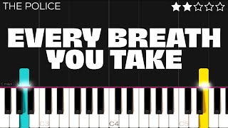 Video thumbnail of "The Police - Every Breath You Take | EASY Piano Tutorial"