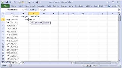 CFO Learning Pro Excel Edition 3-19-12 Separating interger from Decimals