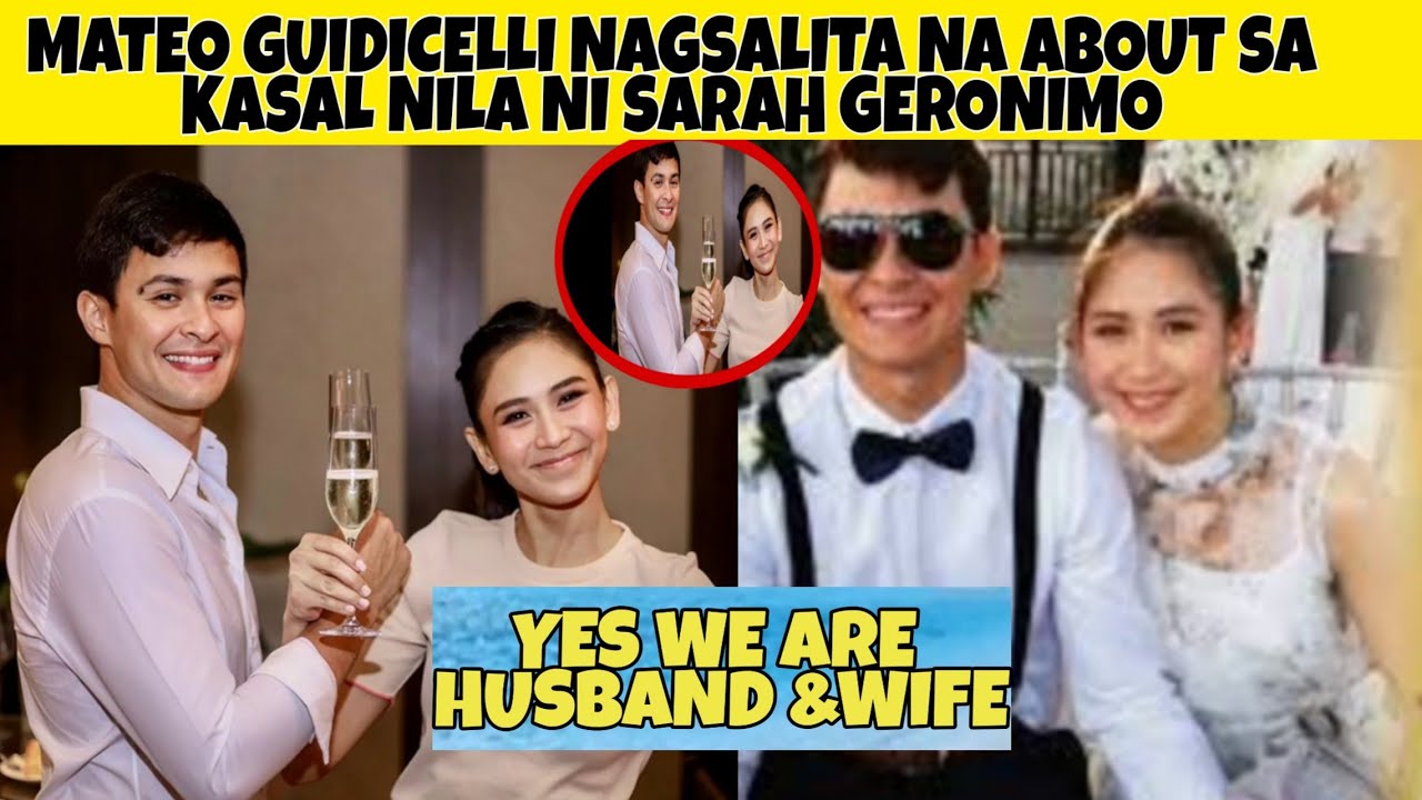 MATEO GUIDICELLI:YES WE ARE HUSBAND AND WIFE||MATEO NAGSALITA NA ABOUT SA KASAL NILA NI SARAH G.