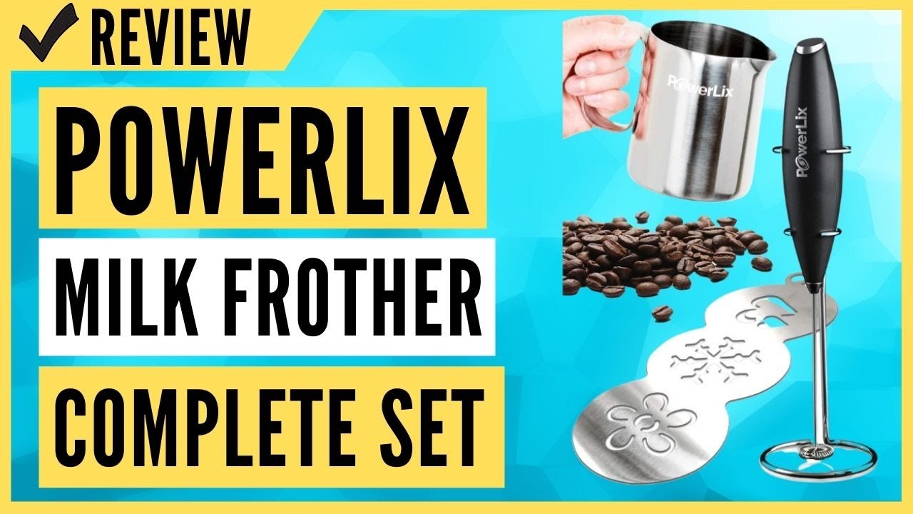 PowerLix Milk Frother No Stand Handheld Battery Operated Electric