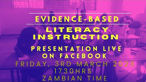 Evidence-Based Literacy Instruction Live Presentation @ReadandWritewithwiseman