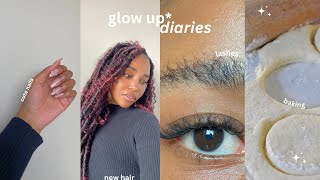 girly girl glow up | a trip to the nail tech + shopping + new hair + baking and aesthetic chit chat