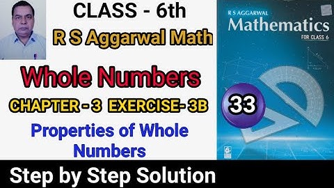 RS Aggarwal Class 6 Chapter 3 Exercise 3B | Properties of Whole Numbers | OP Saini Sir |