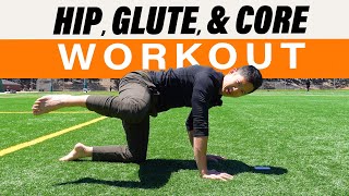 Hip, glute, core workout for beginners *follow along*  at home workout for seniors and beginners
