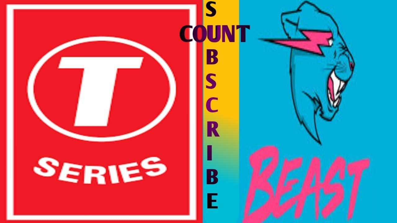 t seris vs mr beast live subscribe count #live #subcount #top100 # ...
