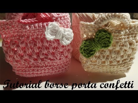 Tutorial Uncinetto Mini Borsetta Porta Confetti Youtube