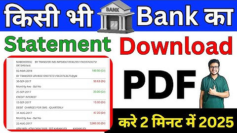How to download bank statement | Bank statement pdf download in mobile | Bank statement kaise nikale
