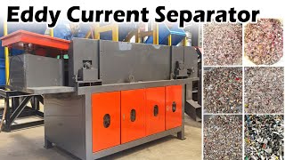 ⚡ Eddy Current Separator at Full Speed! Powerful Non-Ferrous Metal Sorting Machine ♻️