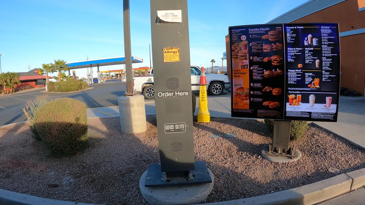 $5 McDouble Cheeseburger Value Meal, McDonald's Drive Thru, Eloy, Arizona, 21 January 2025, GFH13246