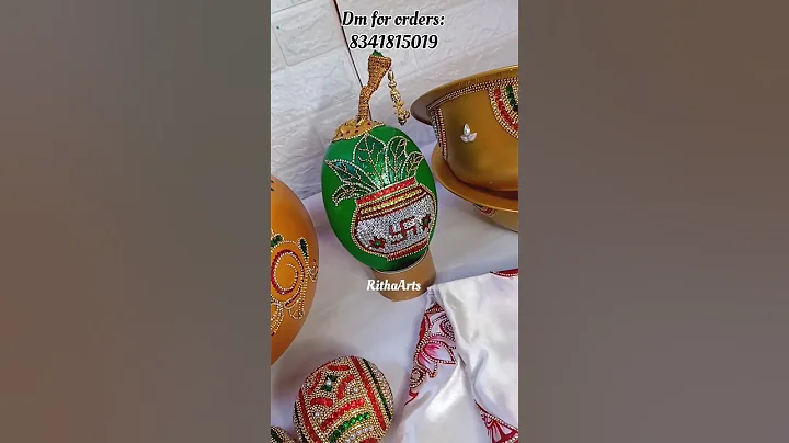 wedding Decoration items with a gold theme 😍 | DM for orders #shorts#youtubeshorts #trendingshorts