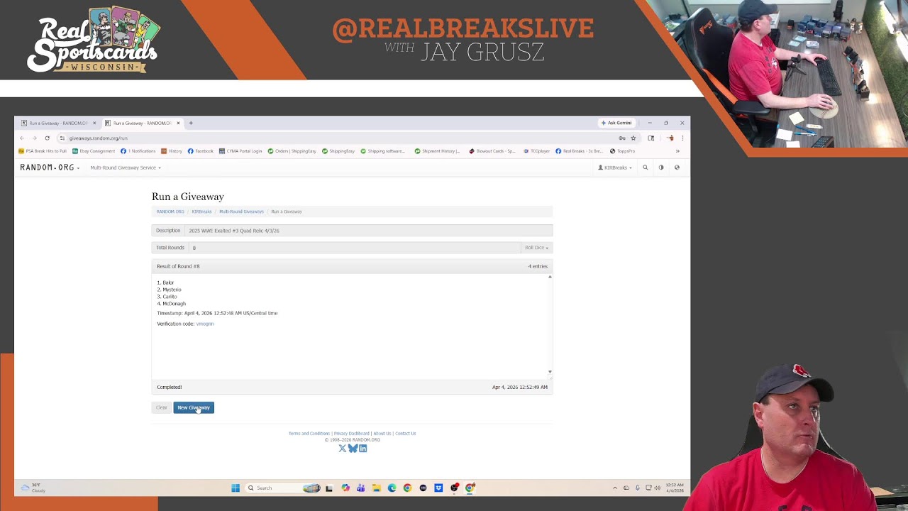 2025 Topps WWE Exalted #3 Hobby Case Pick Your Wrestler (4/3/26)