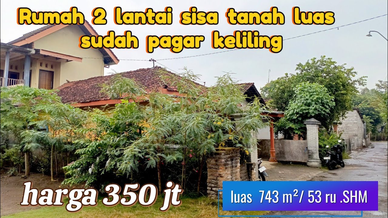 Rumah 2 lantai sisa tanah luas sudah pagar keliling. hanya 350 jt  ( 082194791760 )