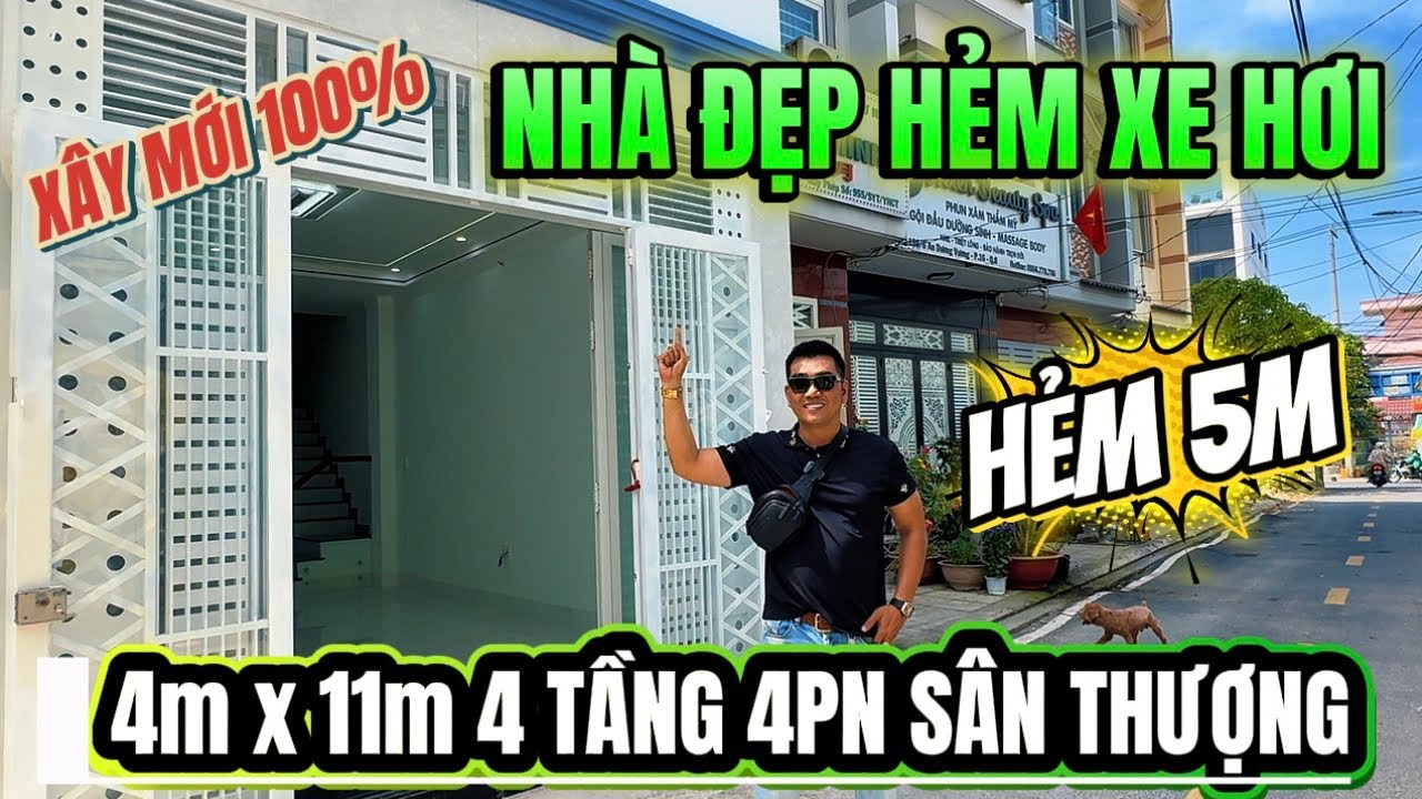 🔥Quận 8 Nhà đẹp hẻm xe hơi ngủ trong nhà 4 Tầng 4PN sân thượng đường An Dương Vương #nhaphosaigon 