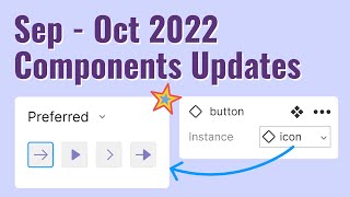 Figma Component updates Sep Oct 2022 | Preferred instances | Expose nested instances