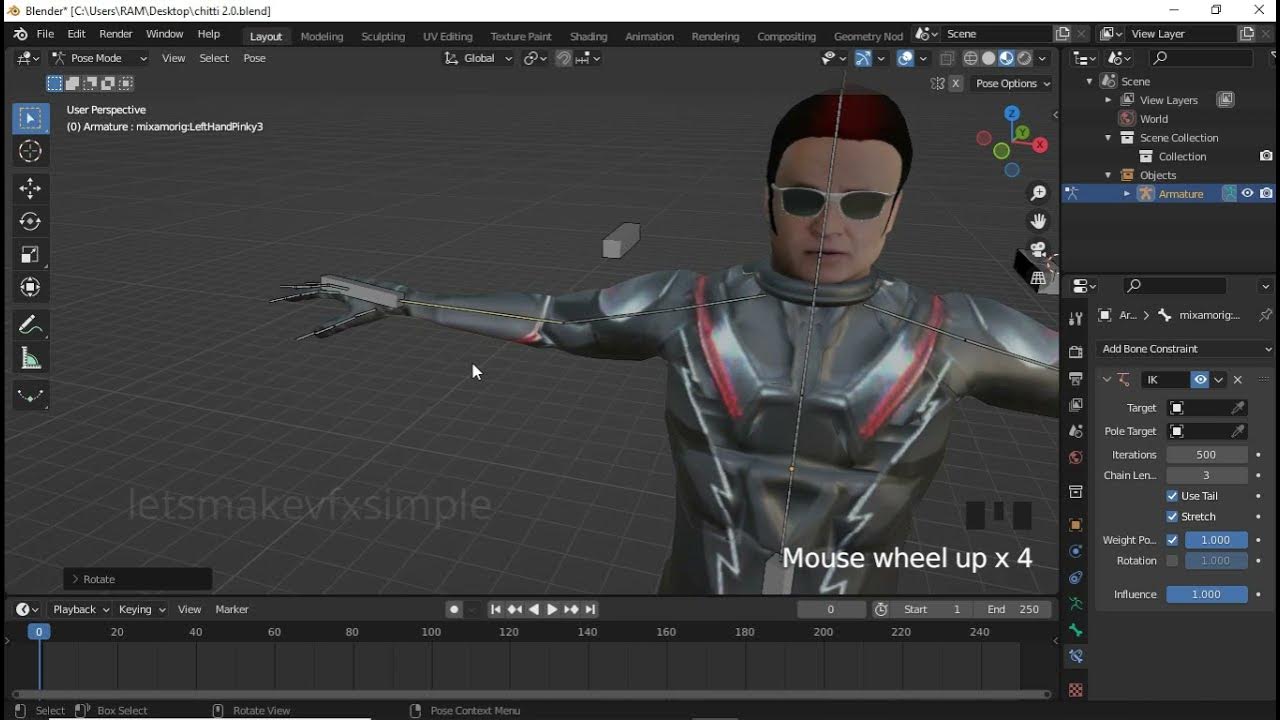Making custom character animation in blender animation tutorial in