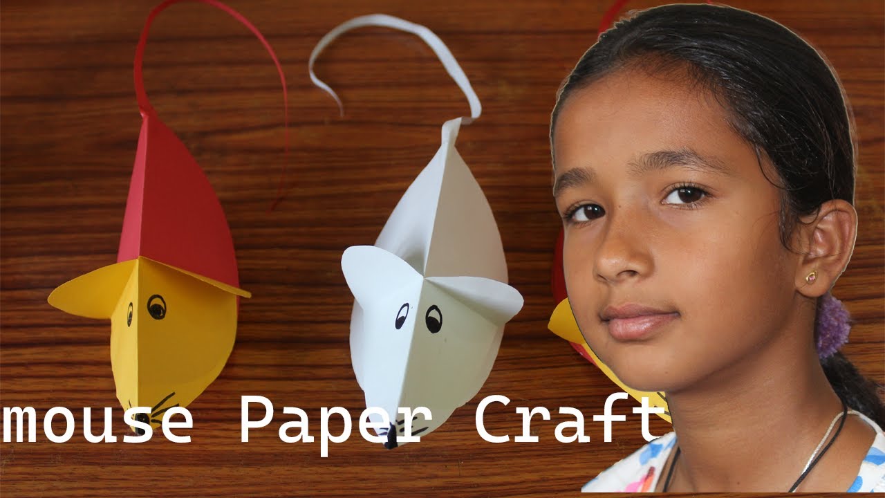 Paper mouse // paper craft // easy method // step by step #papercraft # ...