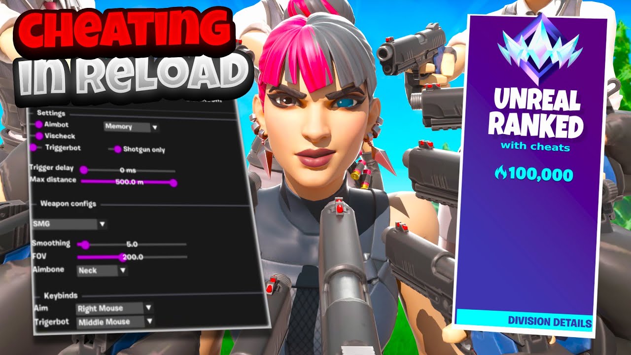 60 Elims with Fortnite Cheats in Ranked Reload 🎯 (Real Softaim)