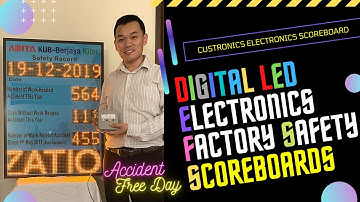 Occupational Safety OSHA LED Digital Electronics Factory Safety scoreboard | Accident | LTI Free Day